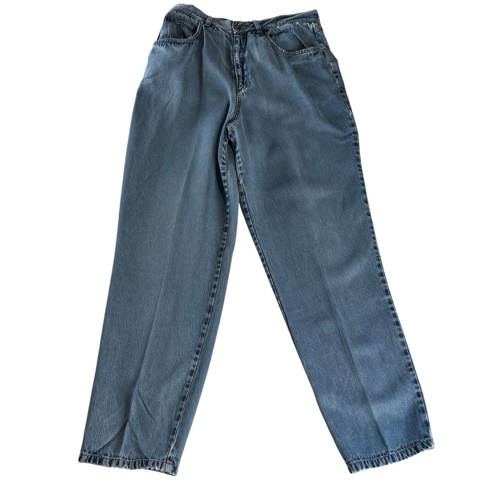 So Blue Relaxed Straight Leg Jeans Blue Tencel‎ High Rise Mom Vintage USA 16